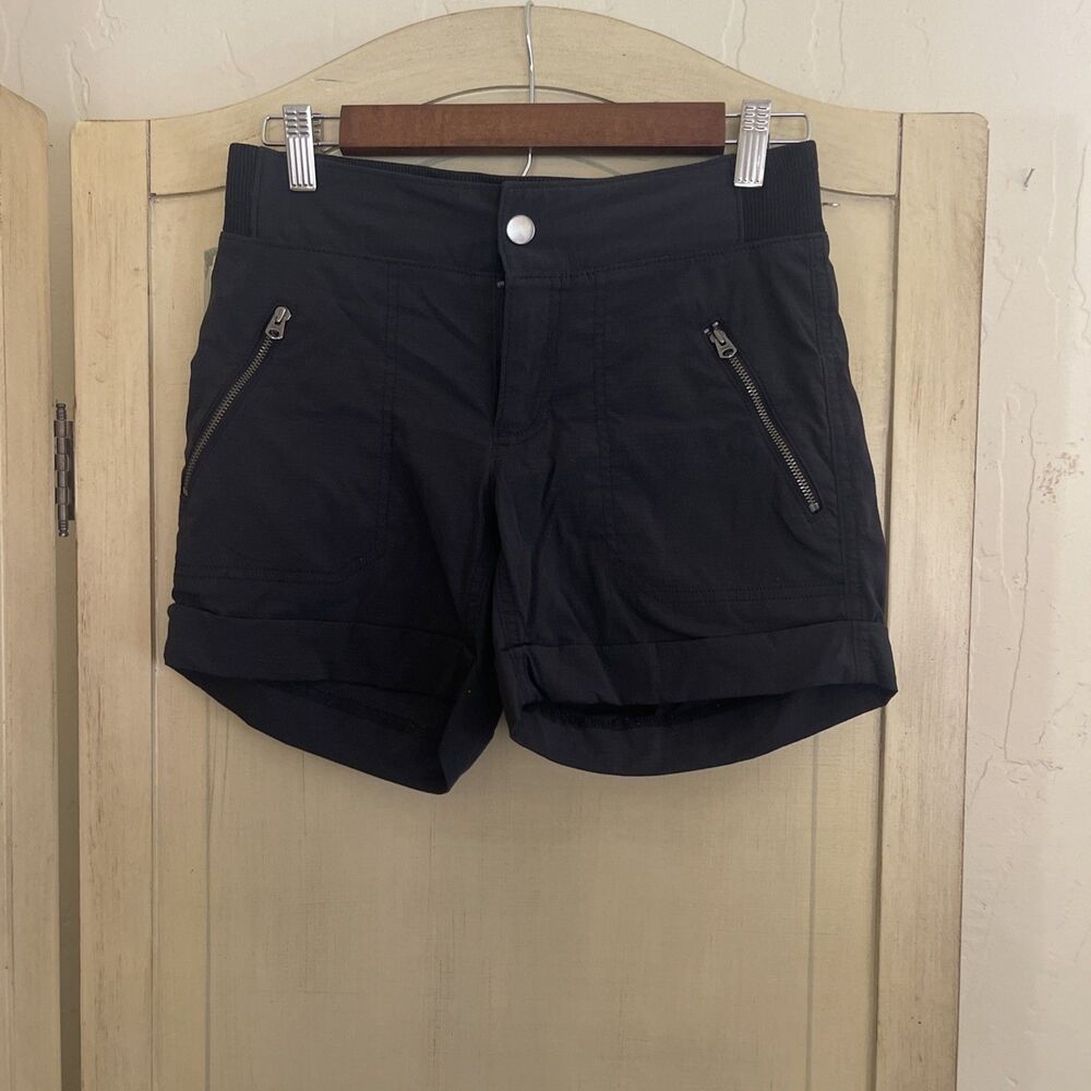 Athleta Trekkie Ripstop Shorts Women's Size 0 Black Hiking Travel Stretch